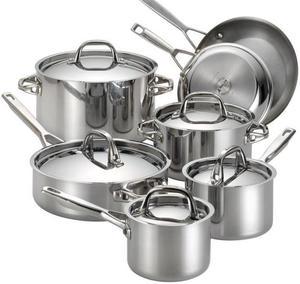 Anolon 12-pc. Stainless Steel Tri-ply Clad Cookware Set