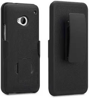 Black PureGear Rugged Belt Clip Shell Holster Combo Kickstand HTC ONE M7