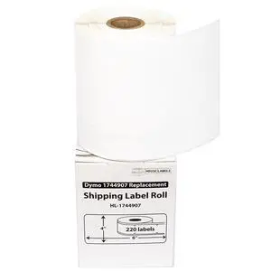 HOUSELABELS Compatible DYMO 1744907 Shipping Labels (4" x 6"), strong permanent adhesive, compatible with DYMO LW 4XL, Rollo & Zebra Desktop Printers, 1 Roll /220 Labels HOUSELABELS Compatible DYMO 1744907 Shipping Labels (4" x 6"), strong permanent adhesive, compatible with DYMO LW 4XL, Rollo & Zebra Desktop Printers, 1 Roll /220 Labels