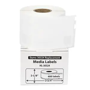 HOUSELABELS Compatible DYMO 30324 Media Labels (2-1/8" x 2-3/4"), strong permanent adhesive, compatible with DYMO LW 450, 4XL, Rollo & Zebra Desktop Printers, 2 Rolls /800 Labels HOUSELABELS Compatible DYMO 30324 Media Labels (2-1/8" x 2-3/4"), strong permanent adhesive, compatible with DYMO LW 450, 4XL, Rollo & Zebra Desktop Printers, 2 Rolls /800 Labels