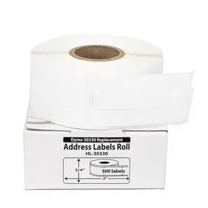 HOUSELABELS Compatible DYMO 30330 Address Labels (3/4" x 2"), strong permanent adhesive, compatible with DYMO LW 450, 4XL, Rollo & Zebra Desktop Printers, 4 Rolls /2000 Labels HOUSELABELS Compatible DYMO 30330 Address Labels (3/4" x 2"), strong permanent adhesive, compatible with DYMO LW 450, 4XL, Rollo & Zebra Desktop Printers, 4 Rolls /2000 Labels