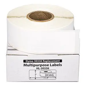 HOUSELABELS Compatible DYMO 30336 Multipurpose Labels (1" x 2-1/8"), with REMOVABLE ADHESIVE, compatible with DYMO LW 450, 4XL, Rollo & Zebra Desktop Printers, 2 Rolls /1000 Labels HOUSELABELS Compatible DYMO 30336 Multipurpose Labels (1" x 2-1/8"), with REMOVABLE ADHESIVE, compatible with DYMO LW 450, 4XL, Rollo & Zebra Desktop Printers, 2 Rolls /1000 Labels