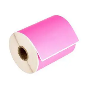 HOUSELABELS 4" x 6" Pink Shipping Labels on 1" Core Compatible With Zebra and Rollo Printers, 1 Roll / 250 Labels per Roll HOUSELABELS 4" x 6" Pink Shipping Labels on 1" Core Compatible With Zebra and Rollo Printers, 1 Roll / 250 Labels per Roll