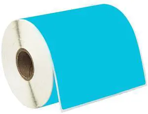HOUSELABELS 4" x 6" Blue Shipping Labels on 1" Core Compatible With Zebra and Rollo Printers, 1 Roll / 250 Labels per Roll HOUSELABELS 4" x 6" Blue Shipping Labels on 1" Core Compatible With Zebra and Rollo Printers, 1 Roll / 250 Labels per Roll