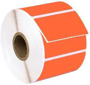 HOUSELABELS 2.25" x 1.25" Orange Address Labels on 1" Core Compatible With Zebra and Rollo Printers, 1 Roll / 1,000 Labels per Roll HOUSELABELS 2.25" x 1.25" Orange Address Labels on 1" Core Compatible With Zebra and Rollo Printers, 1 Roll / 1,000 Labels per Roll