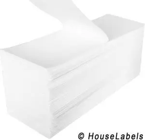 2 Stacks (4000 Labels) of 4" x 6" Zebra Compatible Fanfold Shipping Labels For Zebra Printers 4x6