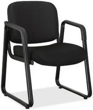 Lorell Guest Chair 24-3/4"x26"x33-1/2" Black Fabric 84576