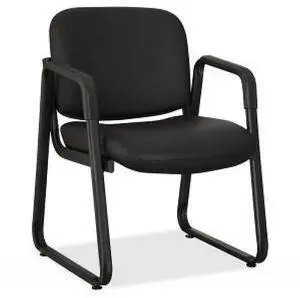 Lorell Guest Chair 24-3/4"x26"x33-1/2" Leather/Black 84577