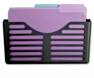 Lorell Cubicle Pocket File Ltr/A4 12/BX Black 80663