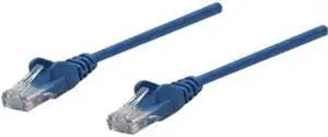 Intellinet Network Cable, Cat5e, UTP, RJ45 Male / RJ45 Male, 3.0 m (10 ft.), Blue