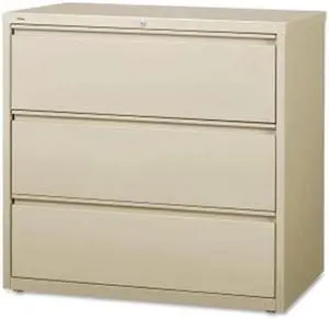 Lorell 3-Drawer Putty Lateral Files - 42" x 18.6" x 40.3" - 3 x Drawer(s) for File - Letter, Legal, A4 - Lateral - Locki Lorell 3-Drawer Putty Lateral Files - 42" x 18.6" x 40.3" - 3 x Drawer(s) for File - Letter, Legal, A4 - Lateral - Locki