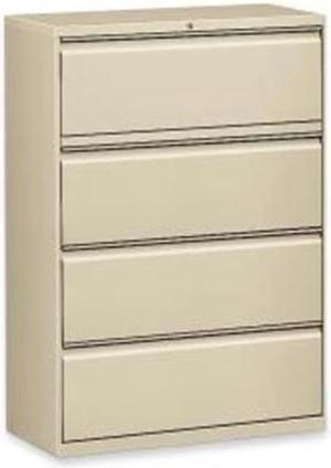 Lorell Lateral File 4-Drawer 42"x18-5/8"x52-1/2" Putty 60435