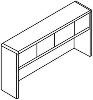 Lorell Hutch w/Doors 72"x15"x36" Mahogany 69382