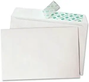 Quality Park 10750 Greeting Card/Invitation Envelope, Announcement - 5.75" x 8.75" - 24 lb - Peel & Seal - 100/Box - White