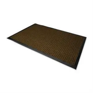 Genuine Joe Indoor/Outdoor Mat Waterguard Rubber Back 3'x5' Brown 58842
