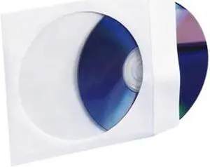 CD/DVD Window Envelopes 5"x5" 100/BX White