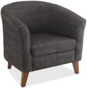 Upholstered Club Chair, 31-1/2"x28-3/4"x30-3/4", Black