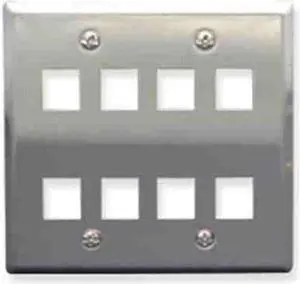 IC107DF8SS 8 PORT FACEPLATE STAINLESS