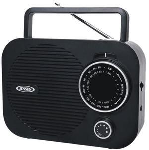 JENSEN Portable AM/FM Radio w/ Aux jack (black) MR-550-BK