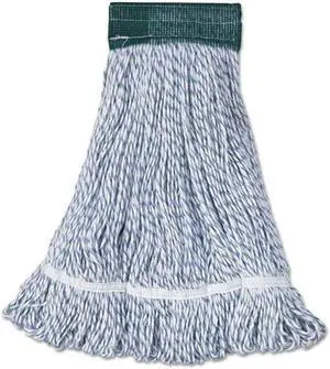 Boardwalk - UNS 552 - Mop Head, Floor Finish, Wide, Rayon/Polyester, Medium, White/Blue, 12/Carton