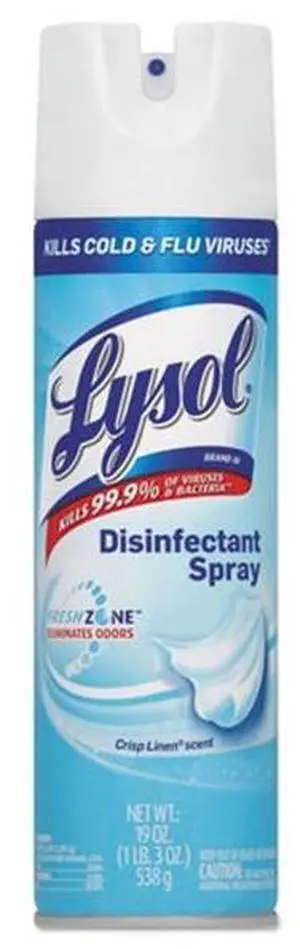 Lysol Disinfectant Spray Crisp Linen Scent 19oz Aerosol 79329