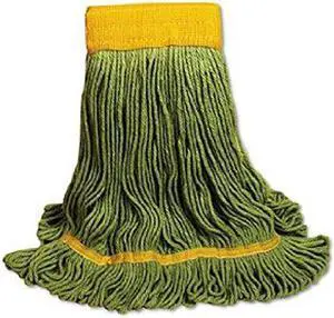 Boardwalk EcoMop Looped-End Mop Head Recycled Fibers Large Size Green 1200LEA