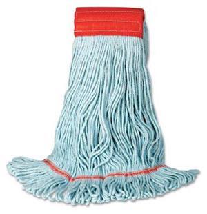 Boardwalk EchoMop with Looped-End Wet Head Synthetic/Cotton Medium Blue 1400MEA