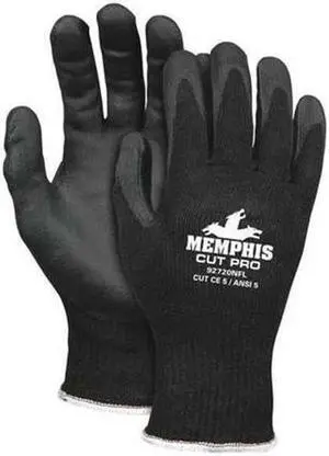 Mcr Safety Cut Resistant Gloves Black 10 Gauge  92720NFXL