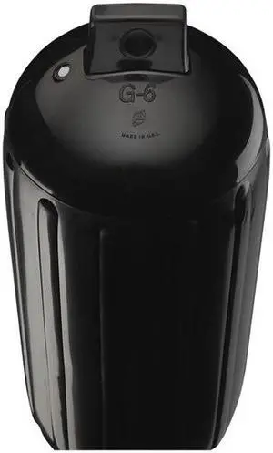 Polyform G - 6 Twin Eye Fender 10.5 x 30 - Black with Air Adaptor - G-6-BLACK