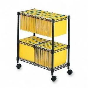 Safco - 5278BL - Safco 2-Tier Rolling File Cart - 300 lb Capacity - 4 Casters - Steel - x 25.8 Width x 14 Depth x 29.8 Safco - 5278BL - Safco 2-Tier Rolling File Cart - 300 lb Capacity - 4 Casters - Steel - x 25.8 Width x 14 Depth x 29.8