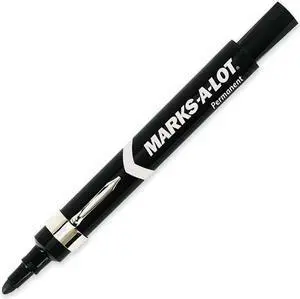 Avery Marks-A-Lot LRG Desk-Style Permanent Marker w/ Metal Clip Bullet Tip Black DZ 24878