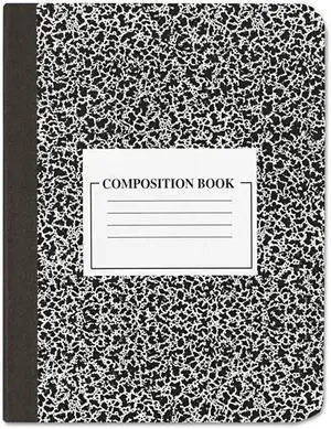 Innovera 20946 Composition Book, College Rule, 9 3/4 X 7 1/2, White, 100 Sheets, 6/Pack