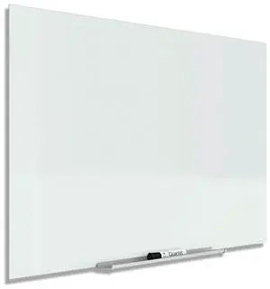 Quartet InvisaMount Magnetic Glass Marker Board Frameless 74" x 42" White Surface G7442IMW