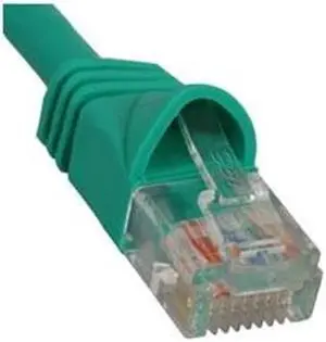 PATCH CORD, CAT 5e, MOLDED BOOT, 1' GREEN