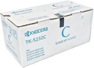 Cyan Toner Cartridge for Kyocera TK-5232C ECOSYS M5521cdw, ECOSYS P5021cdw, Genuine Kyocera Brand