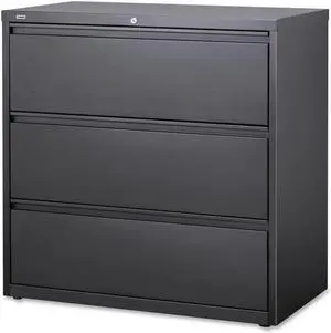 Lorell Lateral File 3-Drawer 42"x18-5/8"x40-1/4" Charcoal 60405