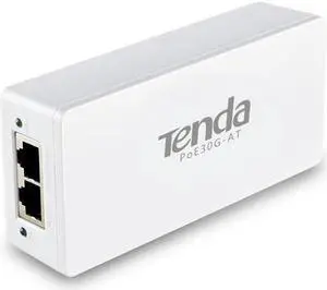 Tenda POE30G-AT Power-Over-Ethernet Injector , IEEE802.33af compatible, 2 10/100/1000Mbps RJ45 Poer, 1000M PoE Extension Tenda POE30G-AT Power-Over-Ethernet Injector , IEEE802.33af compatible, 2 10/100/1000Mbps RJ45 Poer, 1000M PoE Extension