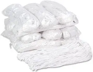 Boardwalk Premium Cut-End Wet Mop Heads Rayon 20oz White 12/Carton 220RCT