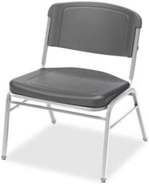 Rough N Ready Series Big & Tall Stackable Chair Charcoal/Silver 4/Carton