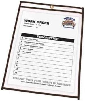 C-Line Products- Inc. CLI46046 Shop Ticket Holder- Stitched- 4in.x6in.- Clear Vinyl