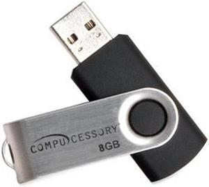Compucessory 8GB Password Protected USB Flash Drive, Black / Aluminum 26466
