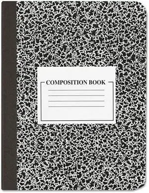 Innovera 20940 Composition Book, College Rule, 9 3/4 X 7 1/2, White, 100 Sheets