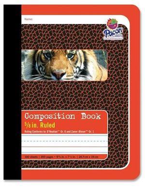 Pacon 2427 Composition Book 100 Sheet - Ruled - 9.75" x 7.50" - 1 Each - White Paper
