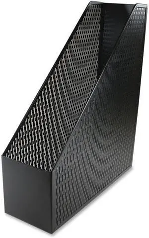 Artistic Urban Collection Punched Metal Magazine File 3 1/2 x 10 x 11 1/2 Black ART20004
