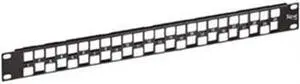 PATCH PANEL, BLANK, EZ, 24-PORT, 1 RMS
