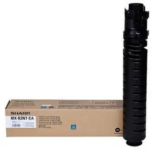 Cyan Toner Cartridge for Sharp MX-62NTCA MX-6240N, MX-6500N, MX-6580N, MX-7040N, MX-7500N, MX-7580N, Genuine Sharp Brand