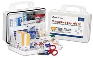 First Aid Only Contractor ANSI Class A+ First Aid Kit for 25 People 128 Pieces 90753