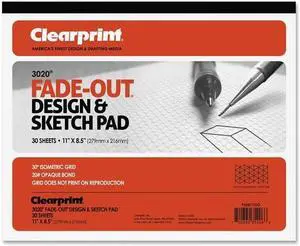 Chartpak 932811ISO Isometric Grid Paper 30 Sheet -Letter 8.50" x 11" - 1 / Each - White Paper