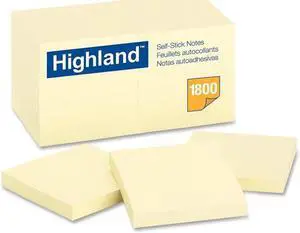 3M 654918PK NOTE,3X3, 18 PK,YW