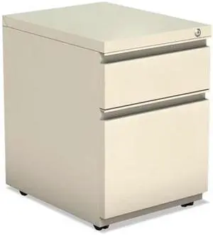 Alera - PBBFPY - Two-Drawer Metal Pedestal Box File w/Full Length Pull, 14 7/8w x 19 1/8d, Putty